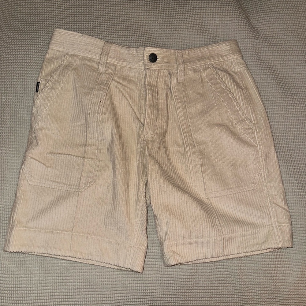 Teddy Vonranson Men's Beige Cream James Cord Shorts Size 34